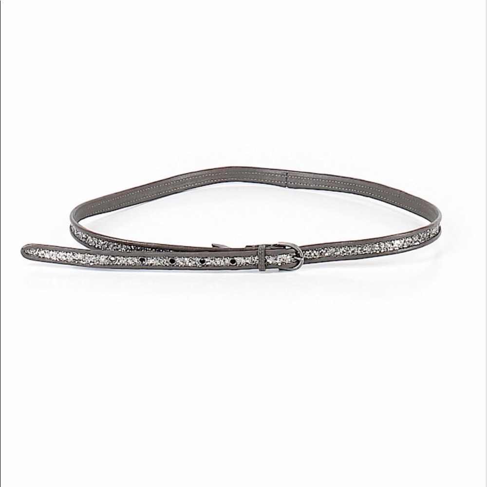 J. Crew Women’s glitter skinny belt